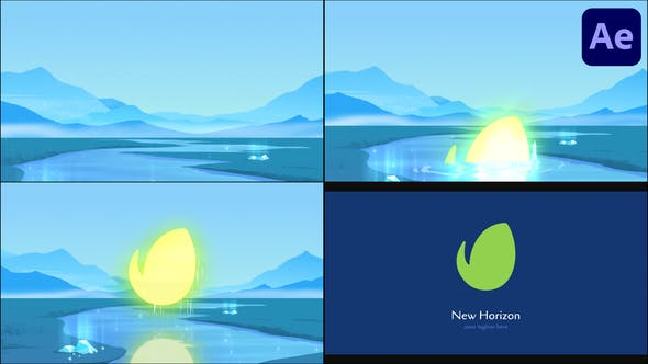 Mountains Painting Logo for After Effects - 38599149 Download Videohive