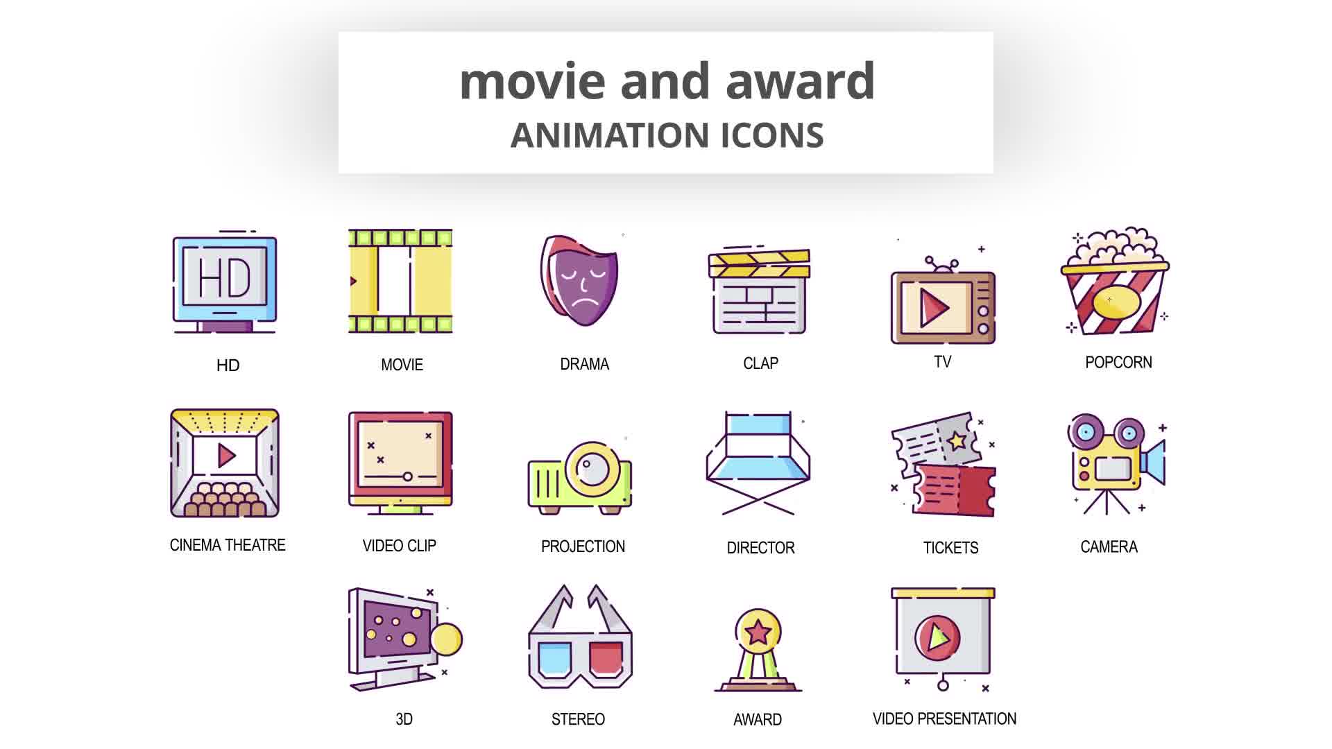 Movie & Award Animation Icons Videohive 30041600 After Effects Image 10