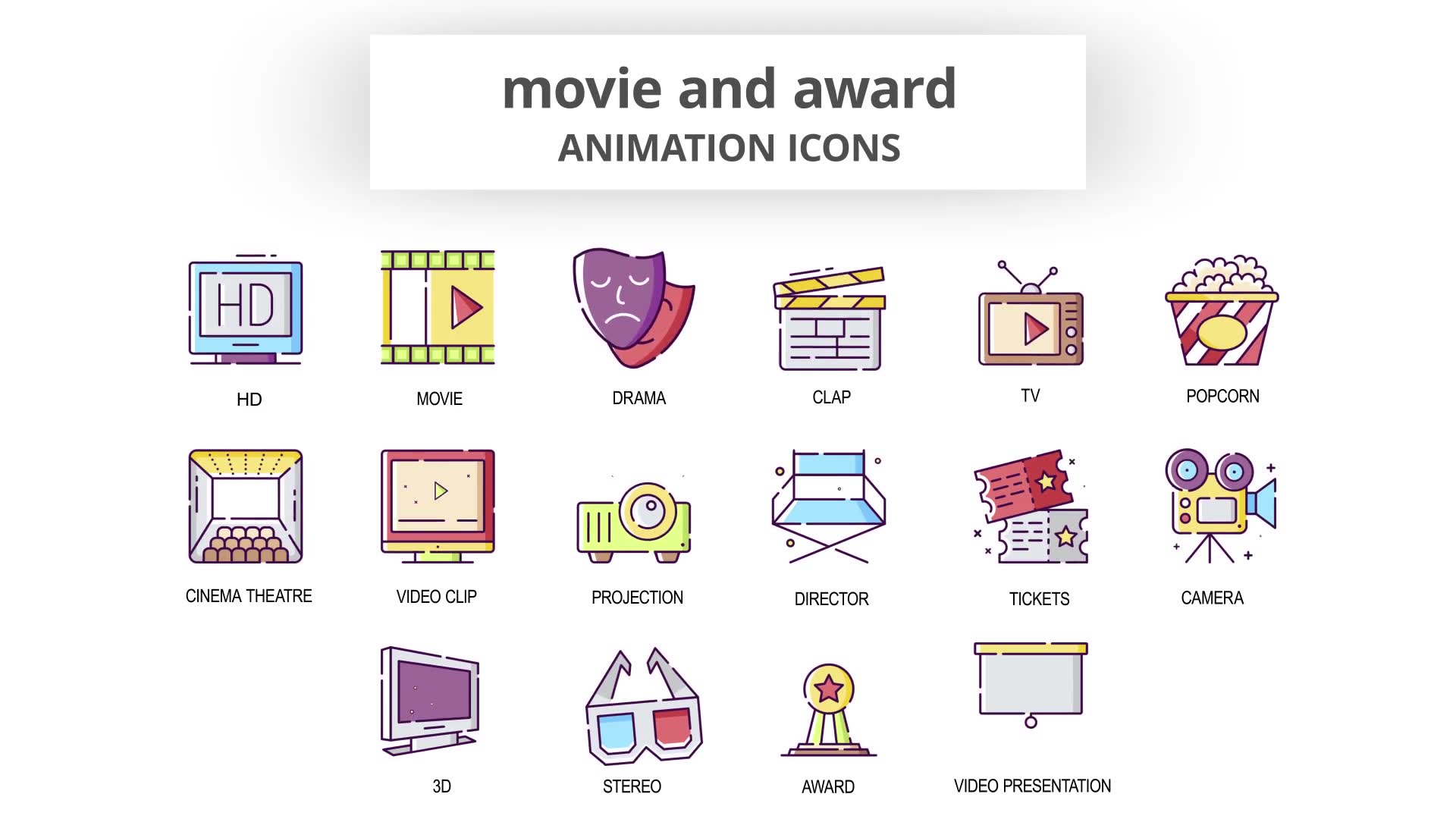 Movie & Award Animation Icons Videohive 30041600 After Effects Image 6