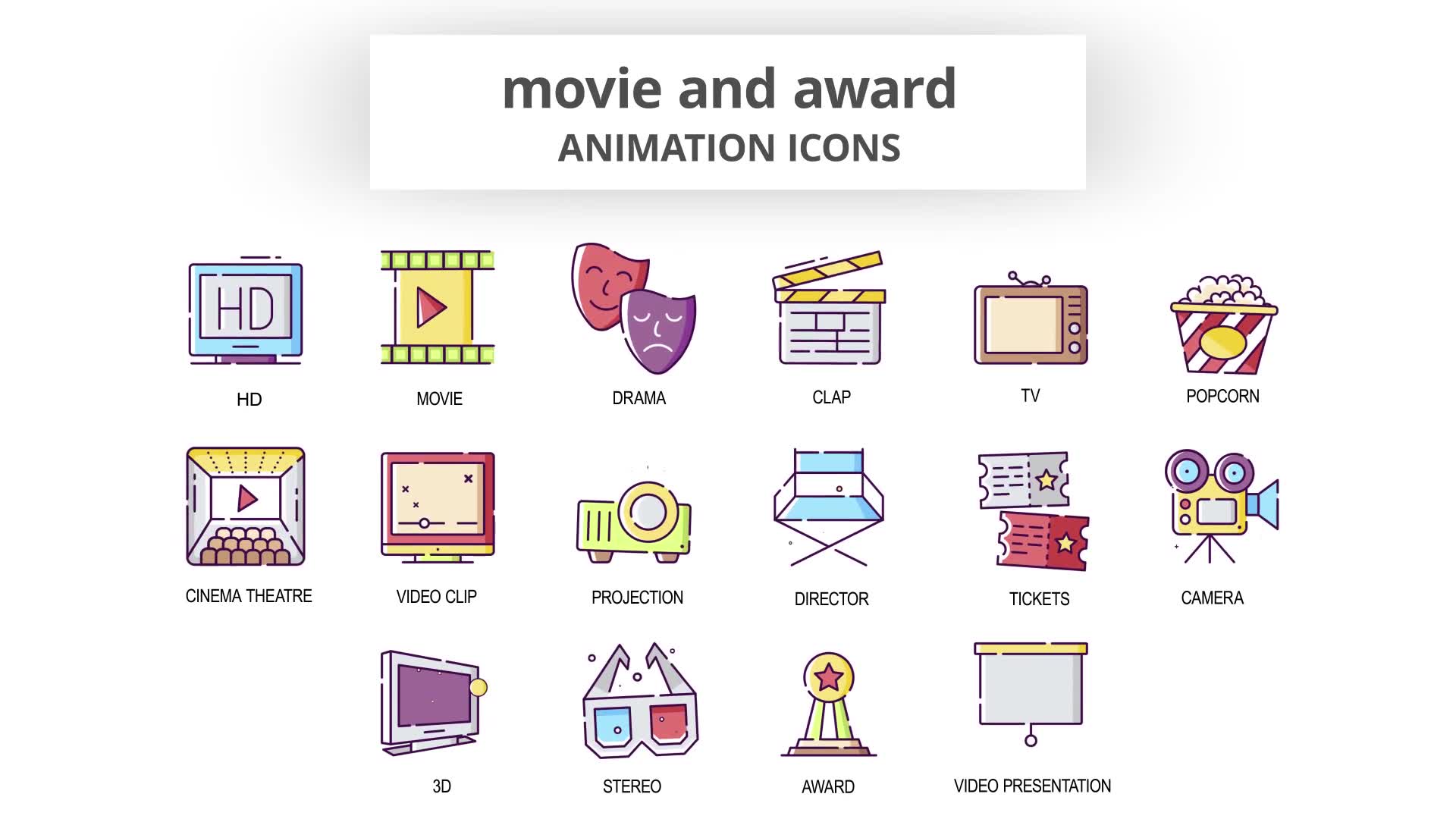 Movie & Award Animation Icons Videohive 30041600 After Effects Image 7