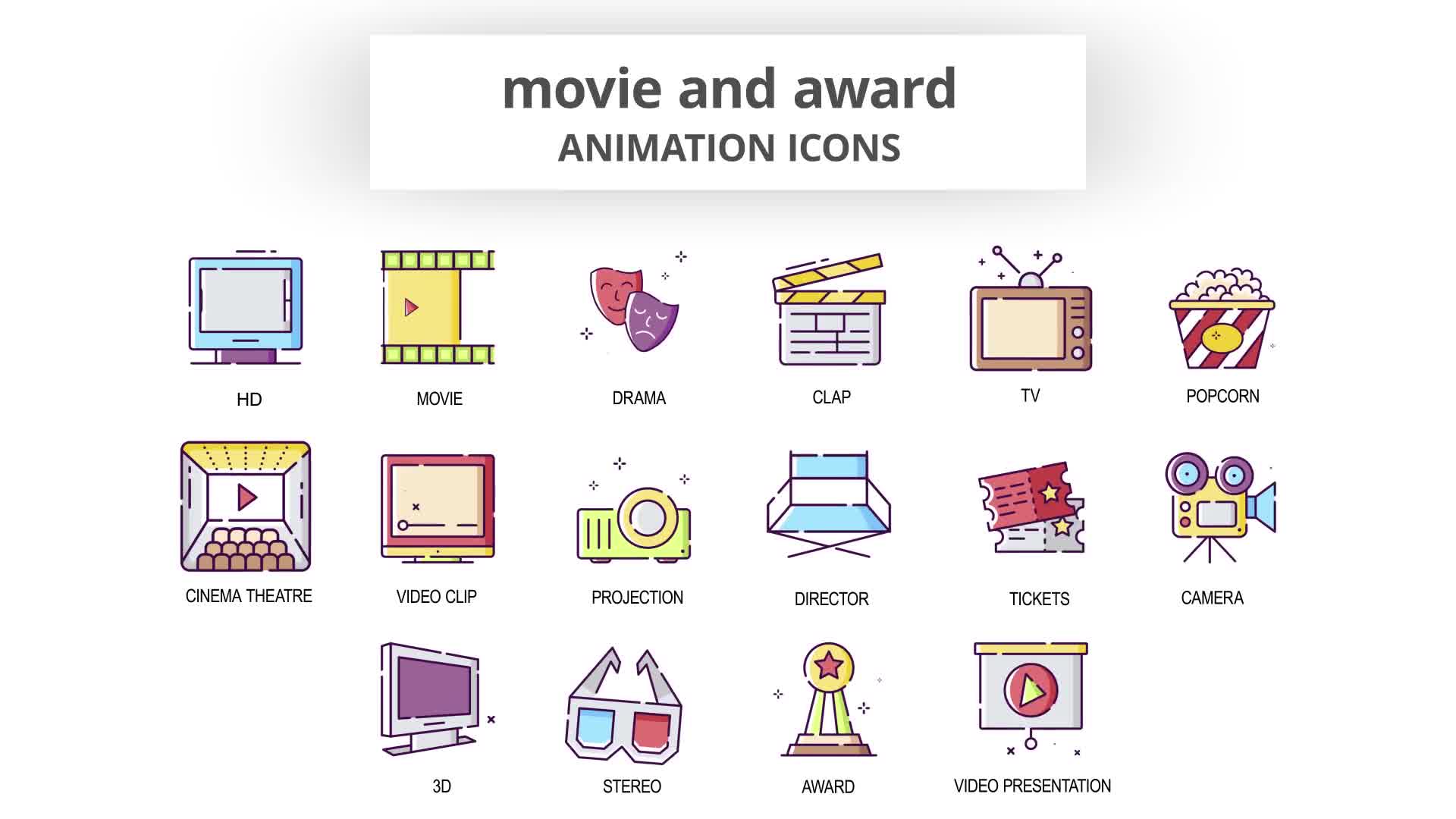 Movie & Award Animation Icons Videohive 30041600 After Effects Image 9