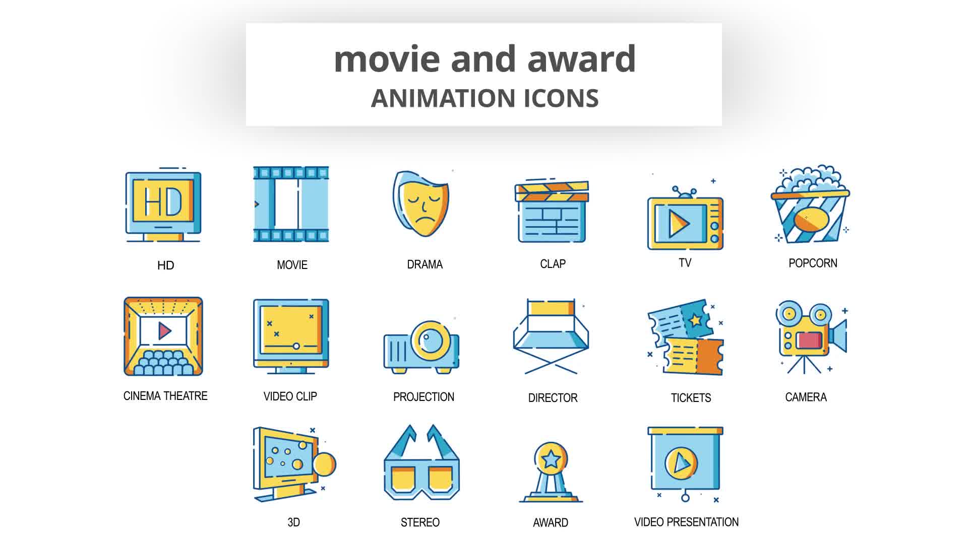 Movie & Award Animation Icons Videohive 30260916 After Effects Image 10
