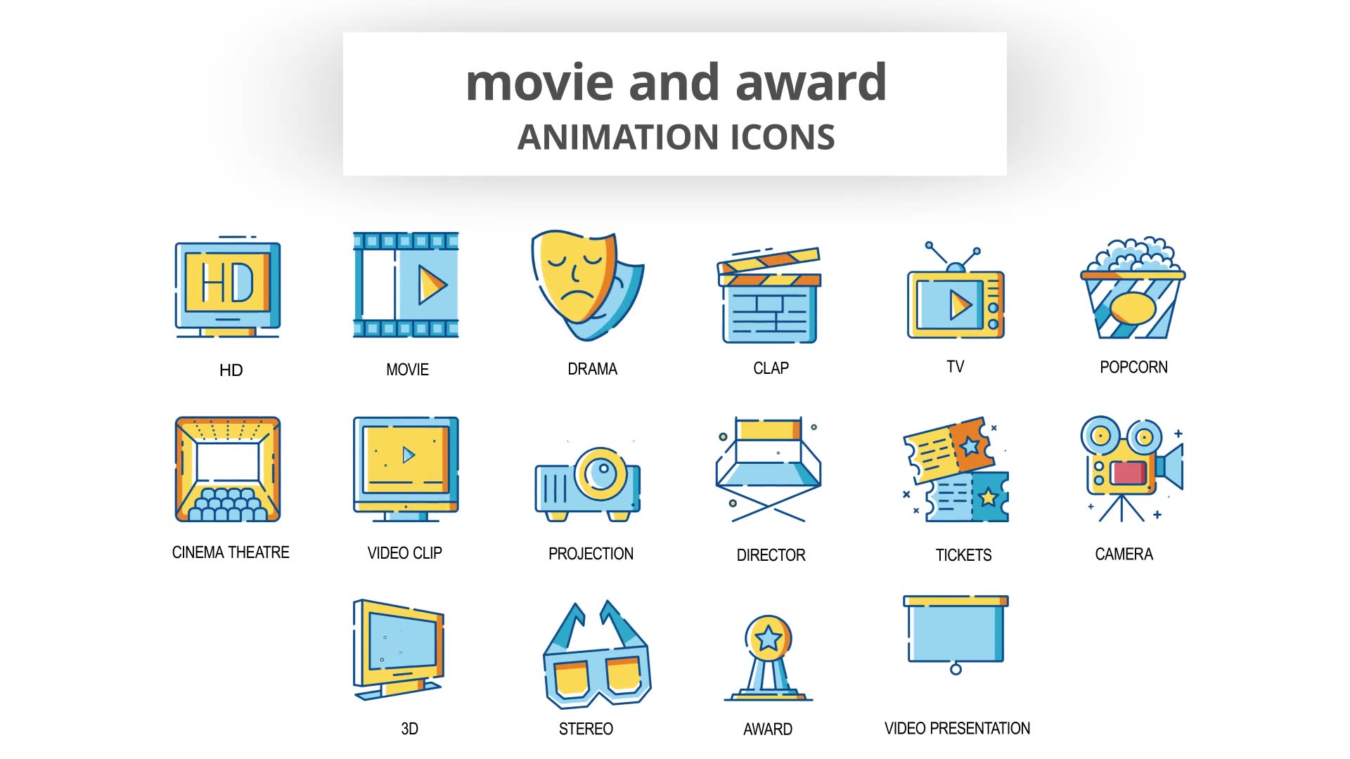 Movie & Award Animation Icons Videohive 30260916 After Effects Image 6