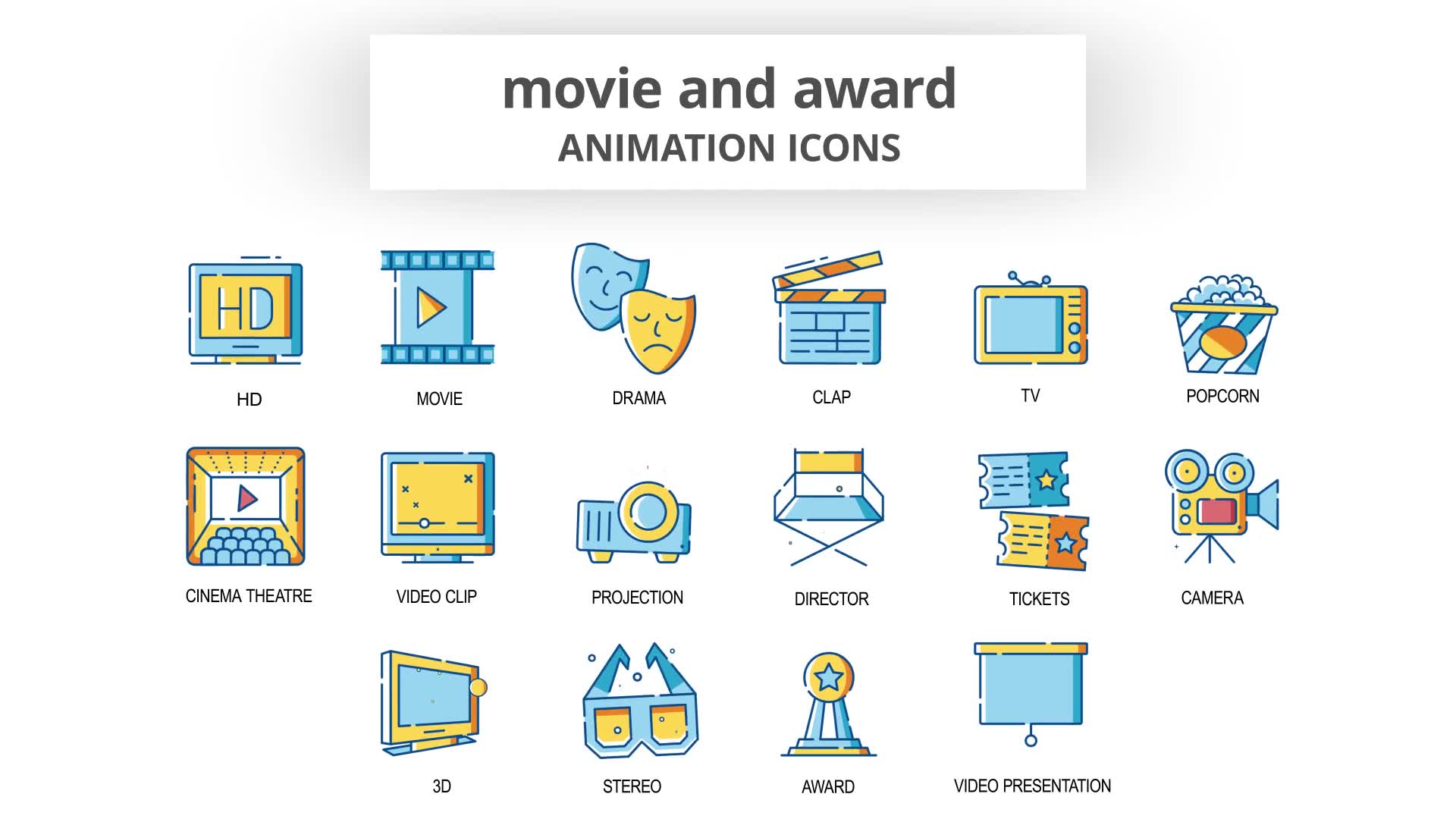 Movie & Award Animation Icons Videohive 30260916 After Effects Image 7