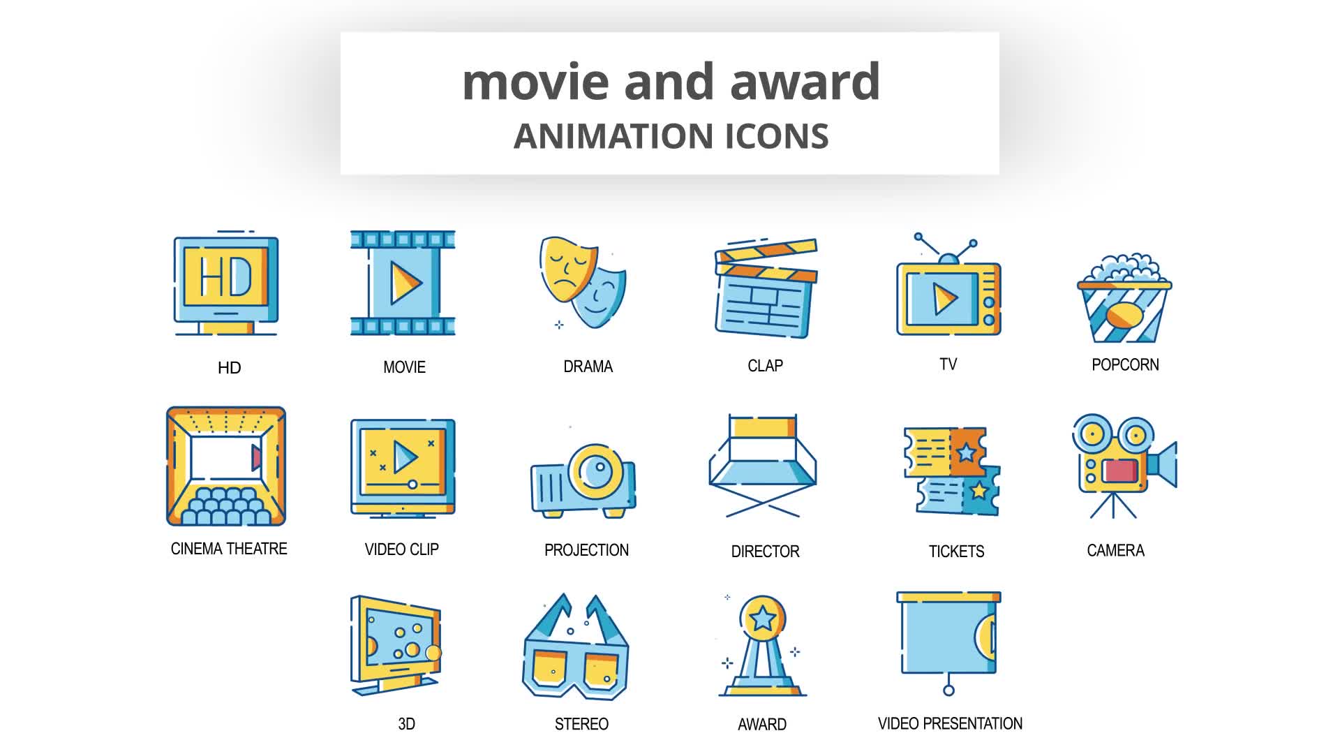 Movie & Award Animation Icons Videohive 30260916 After Effects Image 8