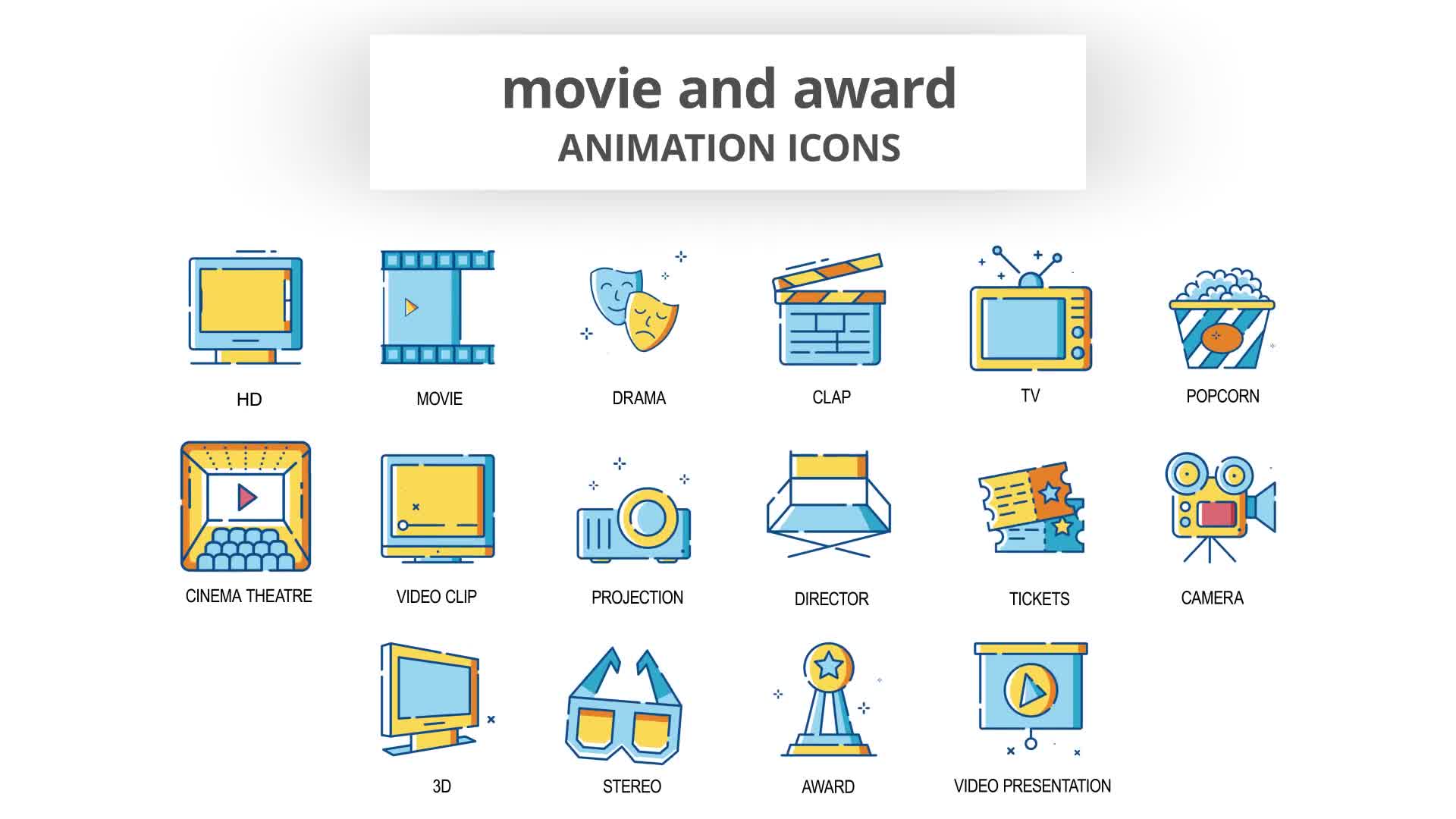 Movie & Award Animation Icons Videohive 30260916 After Effects Image 9