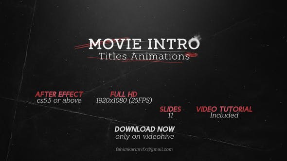 Movie Intro Titles Animations - Videohive Download 22847388