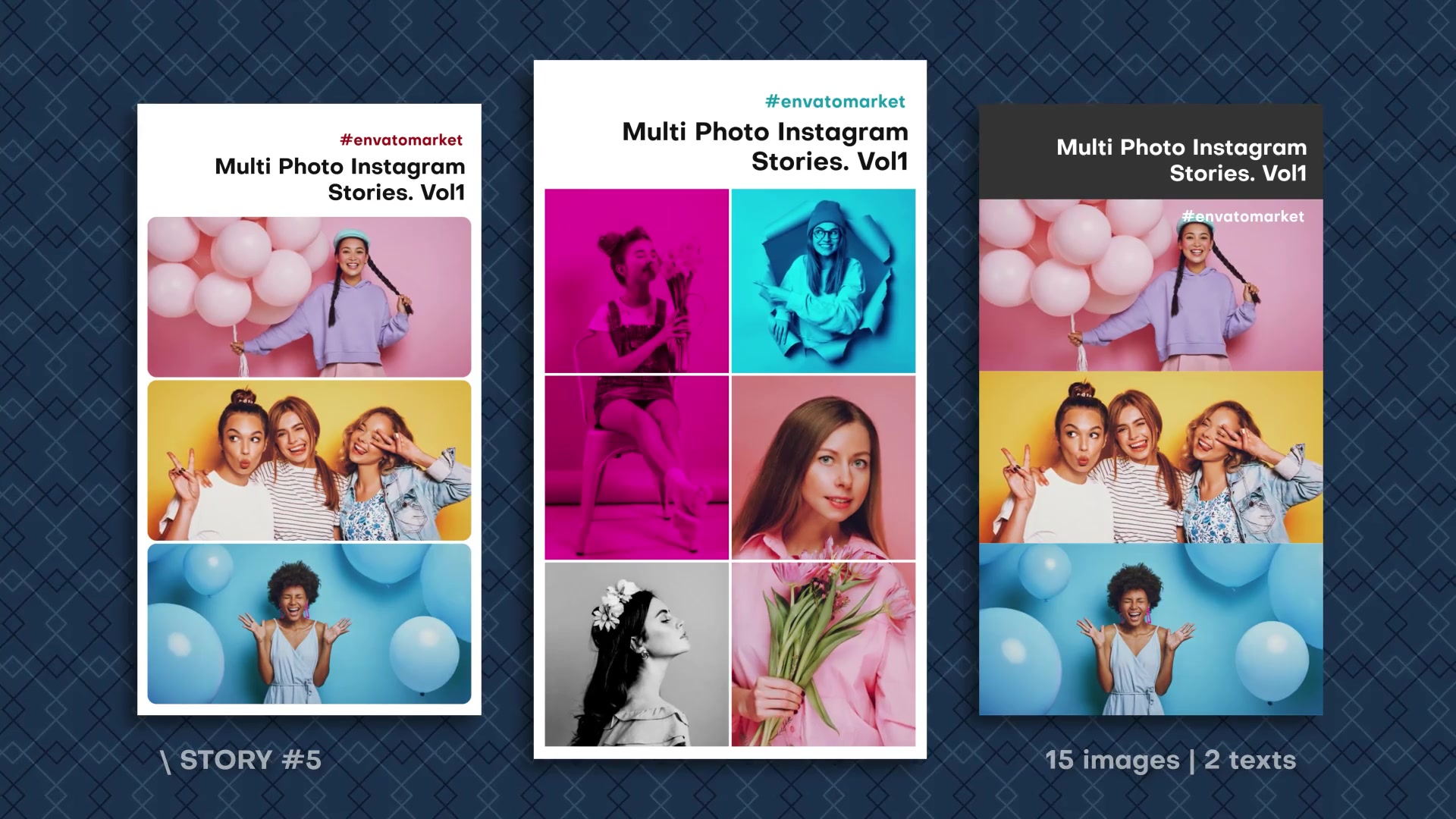 Multi Photo Instagram Stories. Vol3 MOVE | Premiere Pro Videohive 39358107 Premiere Pro Image 9