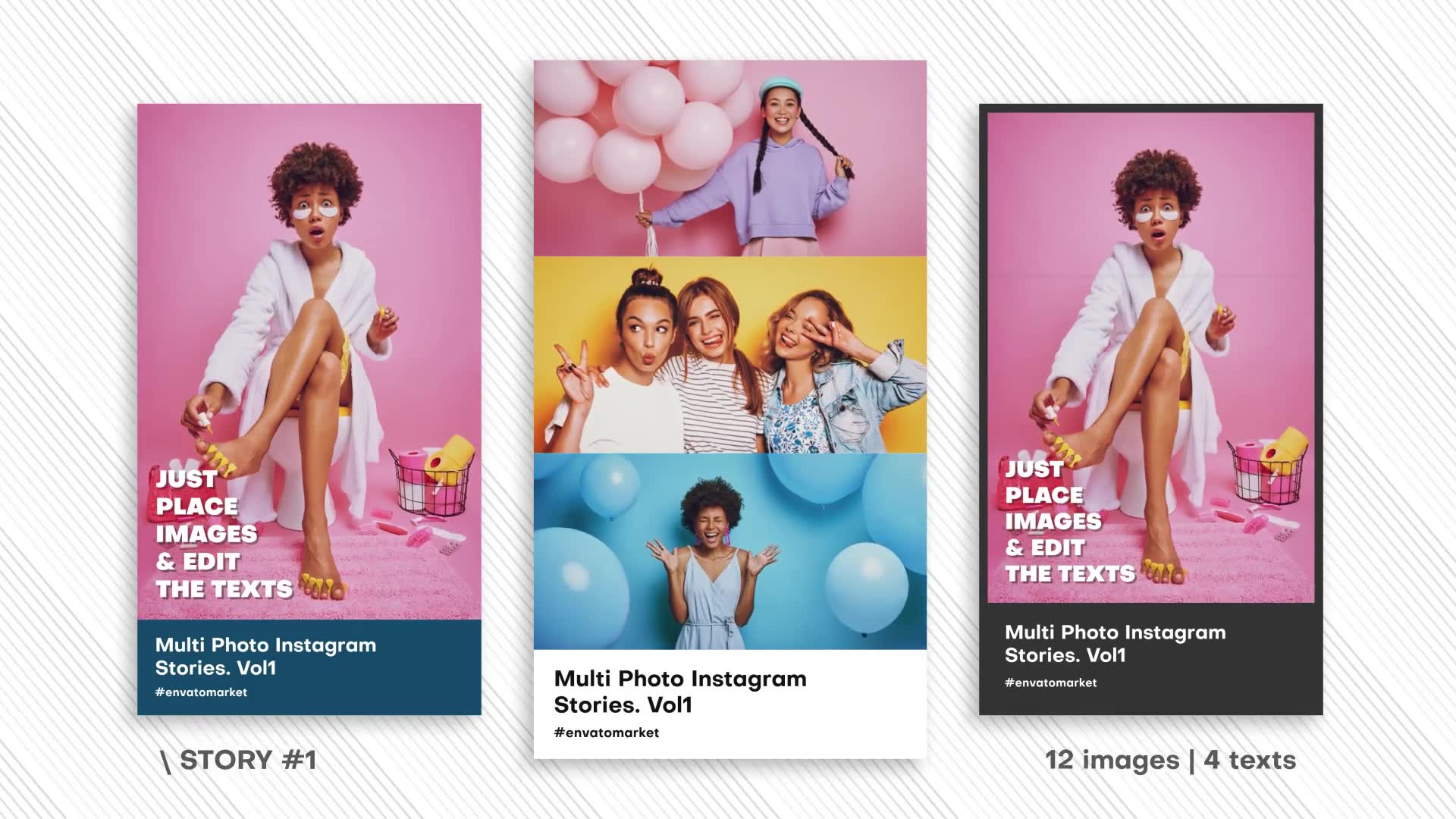 Multi Photo Instagram Stories. Vol5 SPIN Videohive 39216669 After Effects Image 3