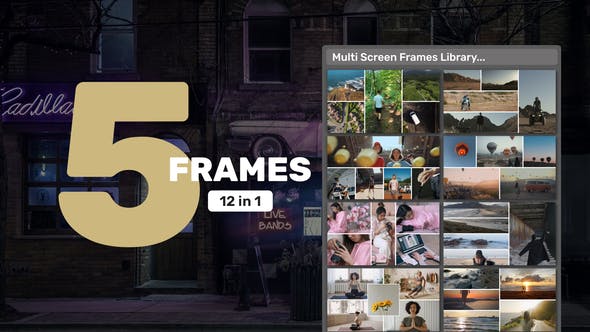 Multi Screen Frames Library 5 Frames - Download Videohive 39406168