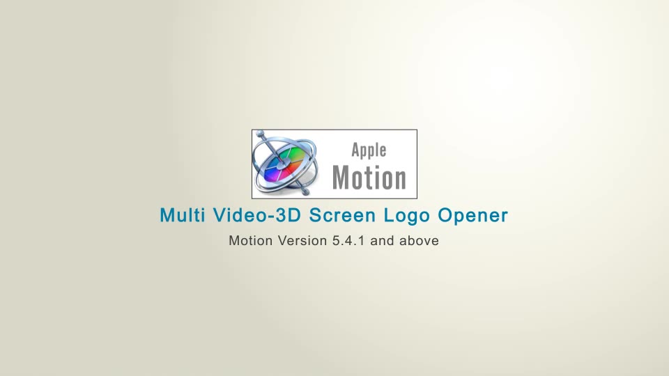 Multi Video 3D Screen Logo Opener Apple Motion - Download Videohive 22729331