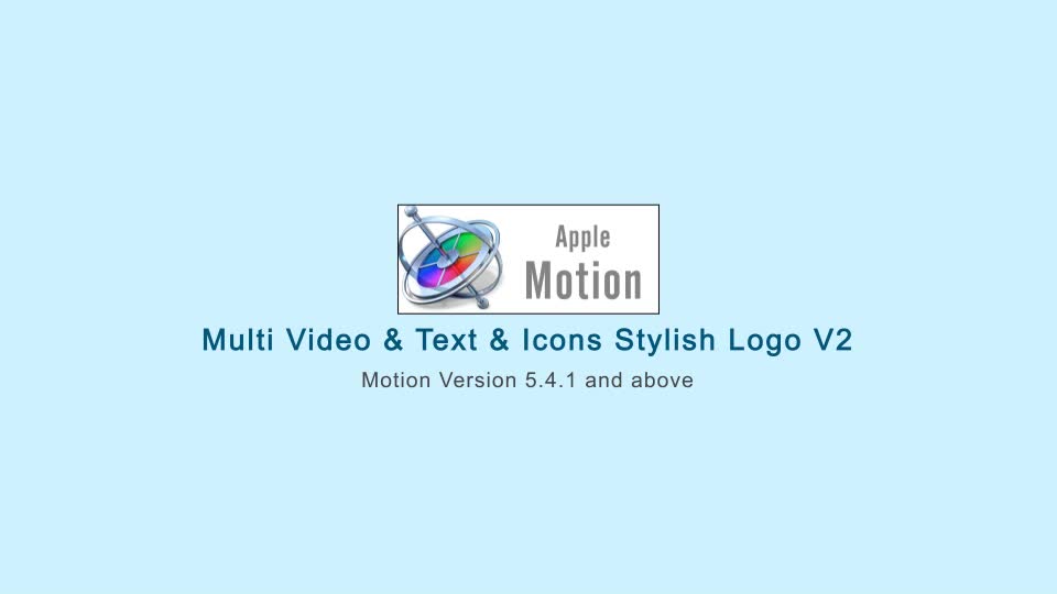 Multi Video & Text & Icons Stylish Logo V2 Apple Motion - Download Videohive 23411558