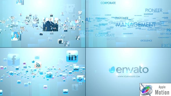 Multi Video & Text & Icons Stylish Logo V2 Apple Motion - Download Videohive 23411558