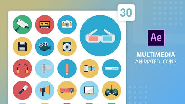 Multimedia Animated Icons | After Effects - Download 39471738 Videohive