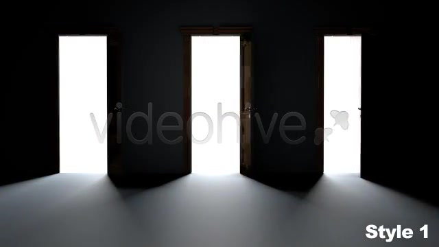 Multiple Doors Open for a Choice + Alpha Channel Videohive 762228 Motion Graphics Image 2