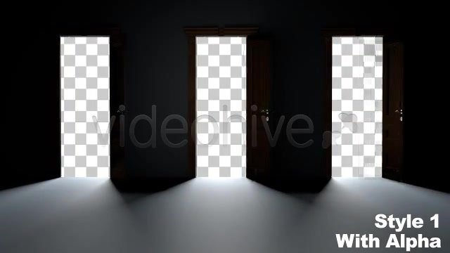 Multiple Doors Open for a Choice + Alpha Channel Videohive 762228 Motion Graphics Image 8