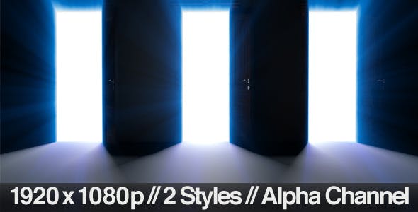 Multiple Doors Open for a Choice + Alpha Channel - Download 762228 Videohive