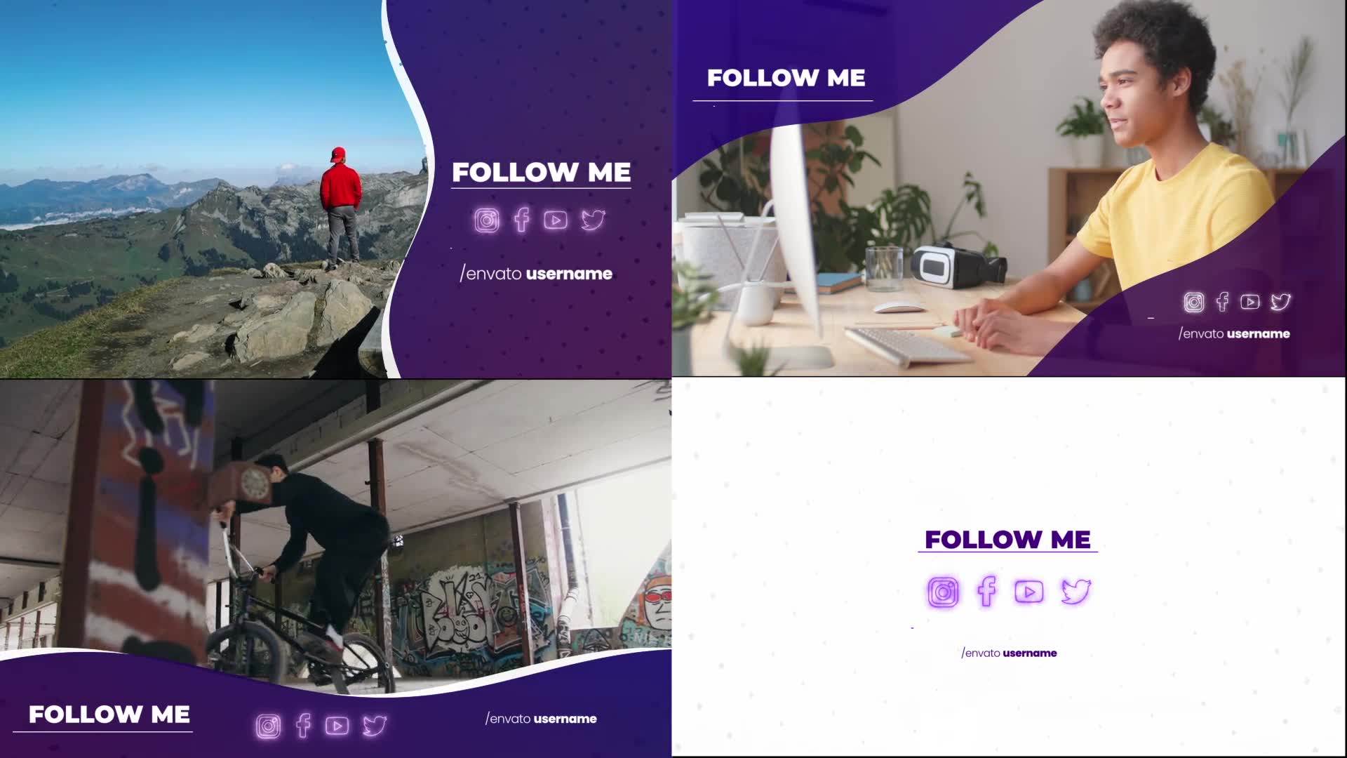 Multiple Social Outro Follow Pack Videohive 39157767 Premiere Pro Image 2