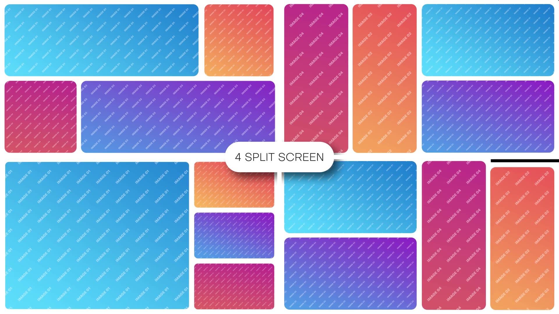 Multiscreen 4 Split Screen Videohive 41284504 After Effects Image 10