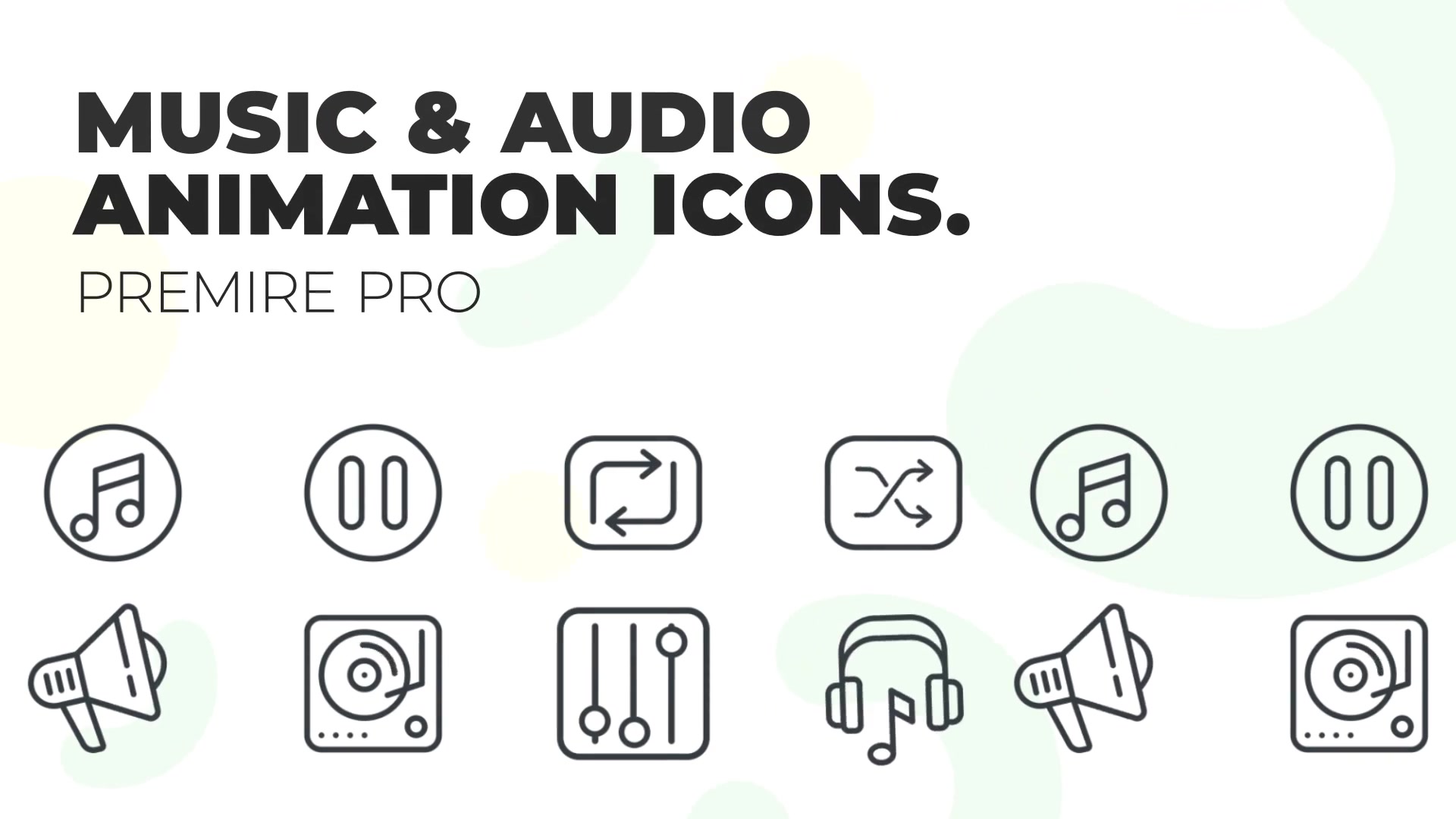 Music & Audio MOGRT UI Icons Videohive 36748776 Premiere Pro Image 2