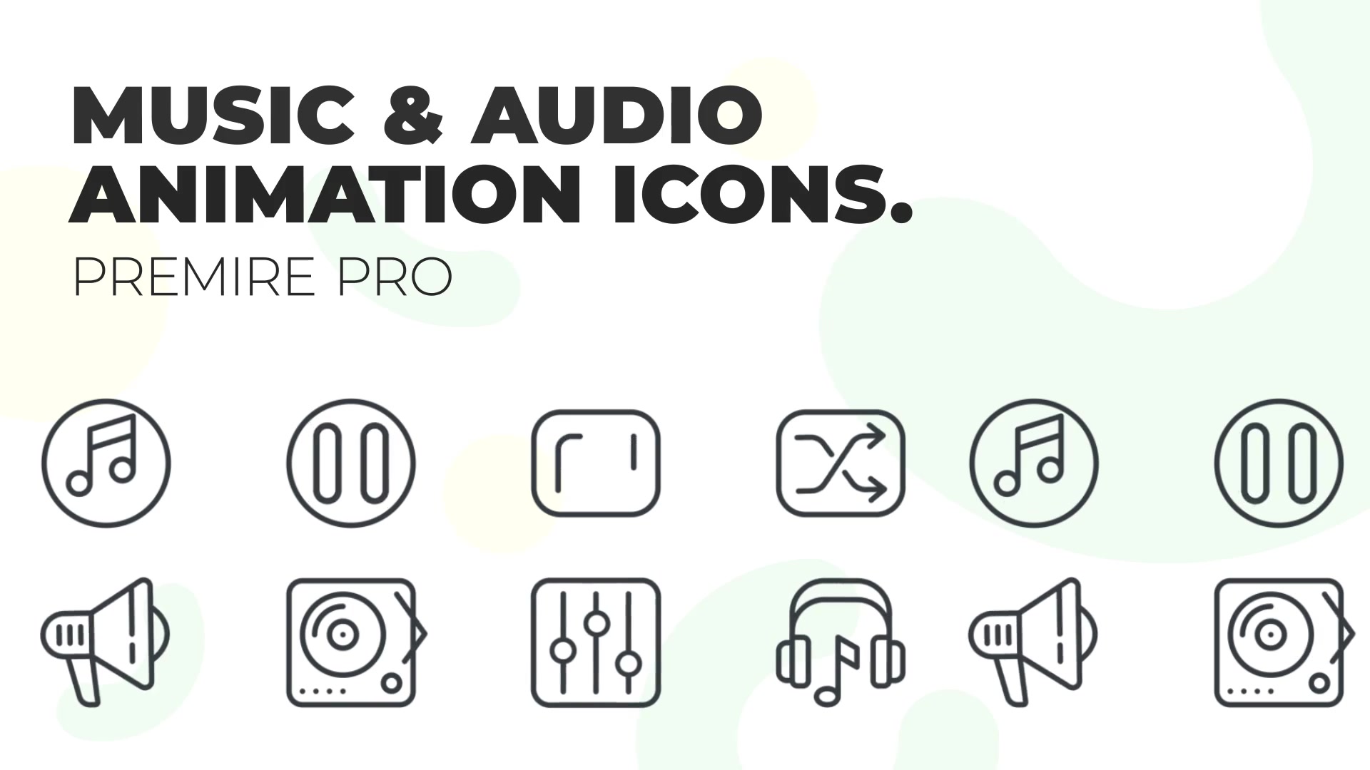 Music & Audio MOGRT UI Icons Videohive 36748776 Premiere Pro Image 3