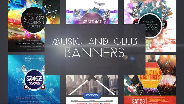 Music & Club Event Banner Ad - Download Videohive 31733631