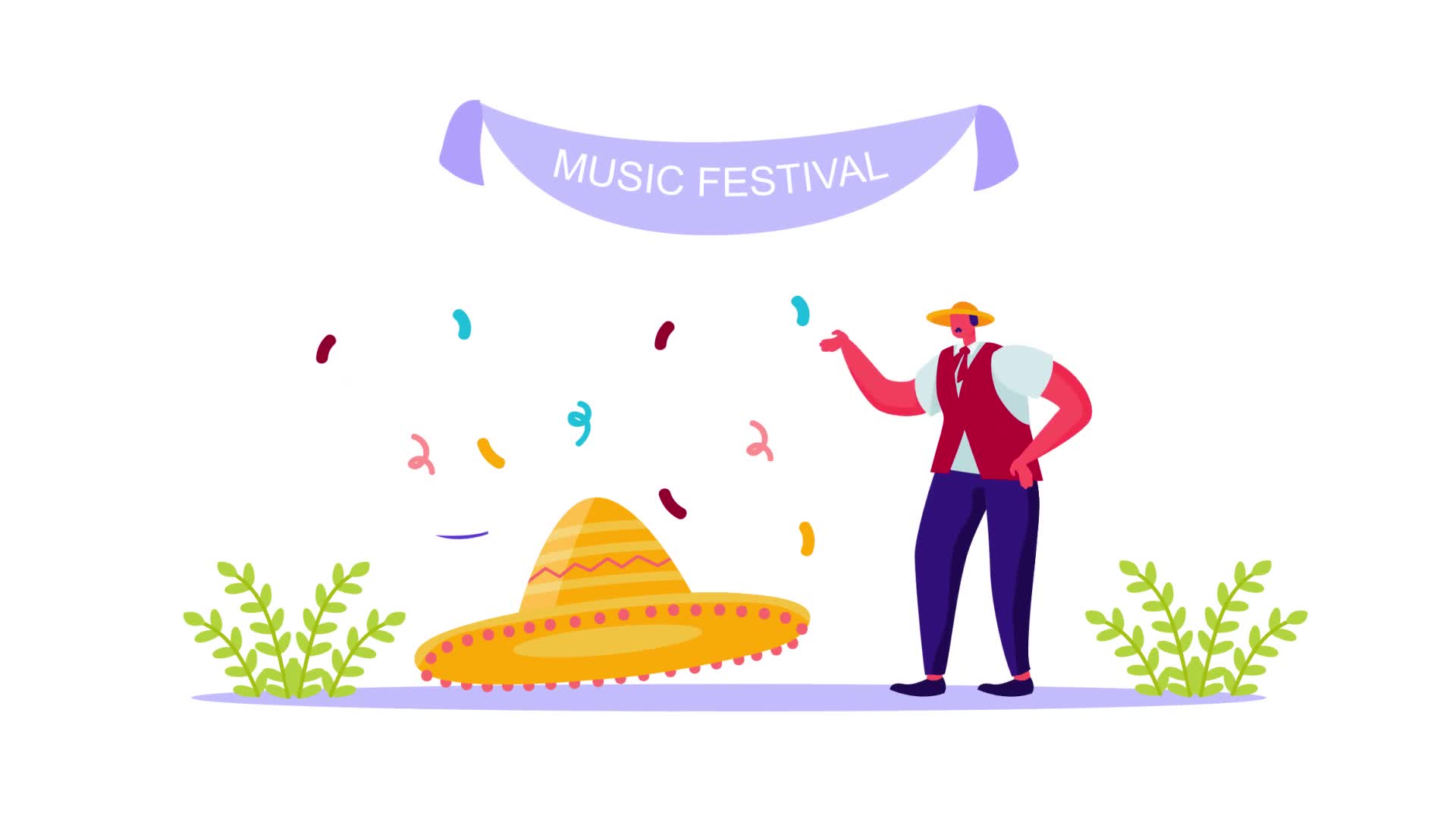 Music festival Flat Concept Videohive 33124765 After Effects Image 10