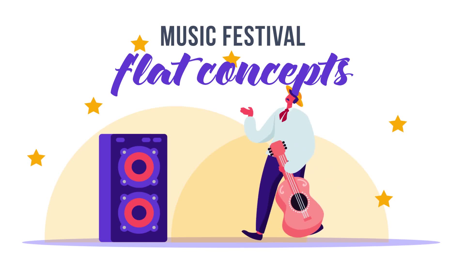 Music festival Flat Concept Videohive 33124765 After Effects Image 2