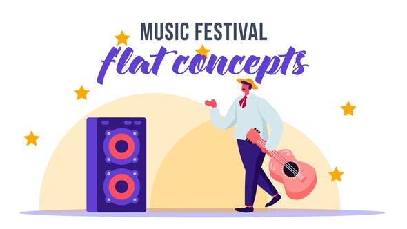 Music festival Flat Concept - Download 33124765 Videohive