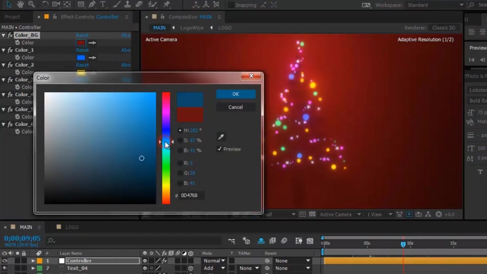 Music Lights on Tree Christmas Greetings Videohive 13758602 After Effects Image 10