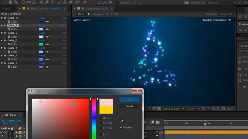 Music Lights on Tree Christmas Greetings Videohive 13758602 After Effects Image 11