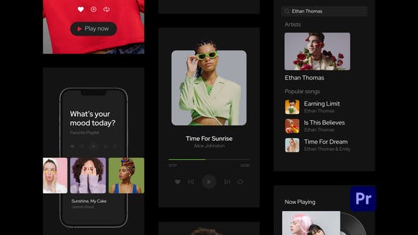 Music Player Instagram Stories for Premiere Pro - 34899211 Videohive Download