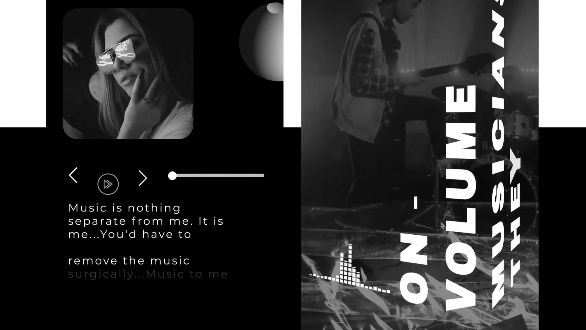 Music Visualizer black and white stories Videohive 31693136 After Effects Image 6