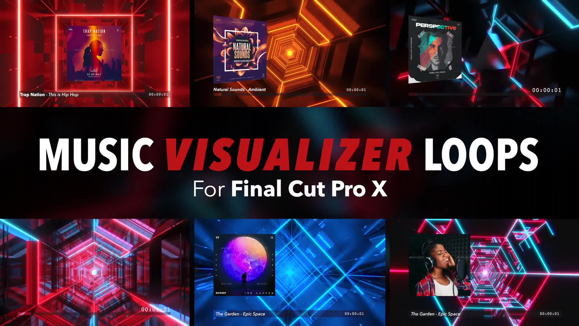 Music Visualizer Loops For Final Cut Pro X Videohive 28890477 Apple Motion Image 1