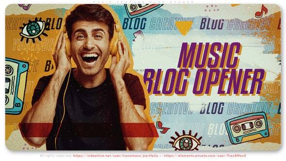 Music Youtube Blog Opener - 37063589 Download Videohive