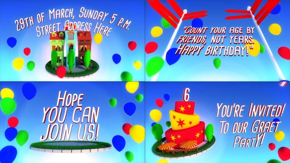 My Birthday Party Titles - Videohive Download 29162376