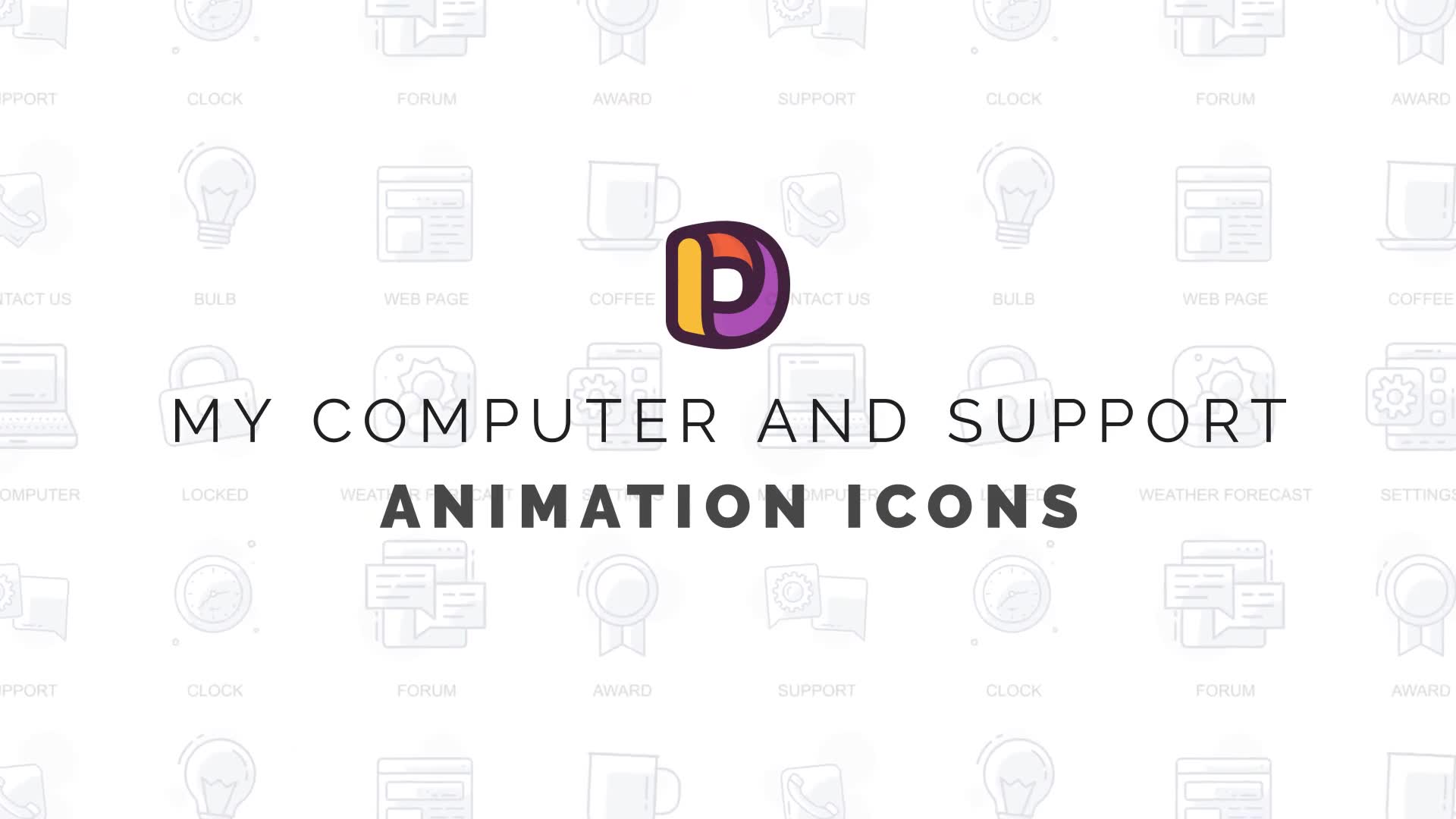 My computer and support Animation Icons Videohive 32812680 After Effects Image 2