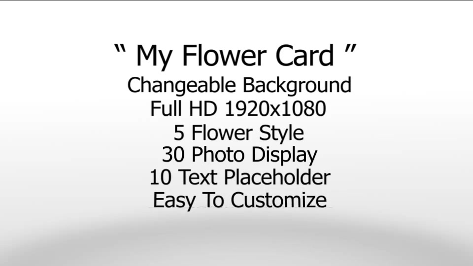 My Flower Card Display Videohive 8996643 After Effects Image 8
