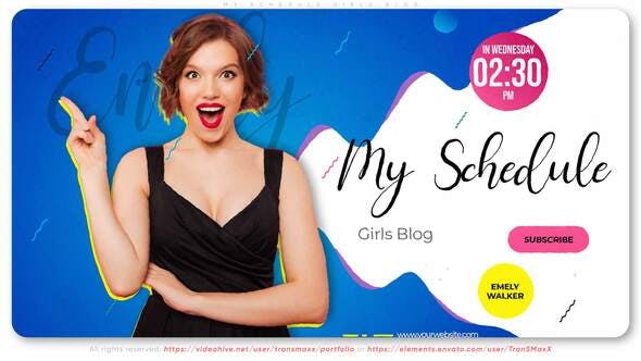 My Schedule. Girls Blog - 31006038 Download Videohive