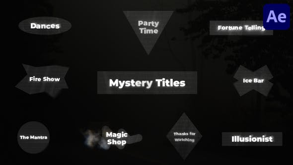 Mystery Titles for After Effects - Download 38759577 Videohive