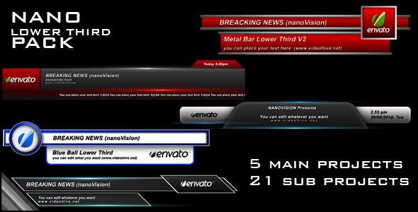 nano lower third pack - Download Videohive 112622