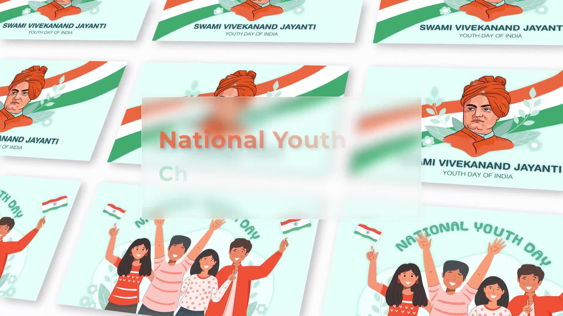 National Youth Day Explainer Animation Scene Videohive 38195692 After Effects Image 1