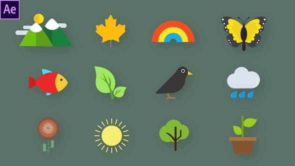 Nature Animated Icons - 33560467 Videohive Download