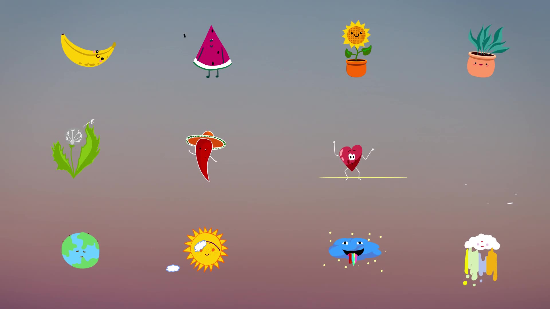 Nature Emoji Stickers Animations | Premiere Pro MOGRT Videohive 33610554 Premiere Pro Image 2