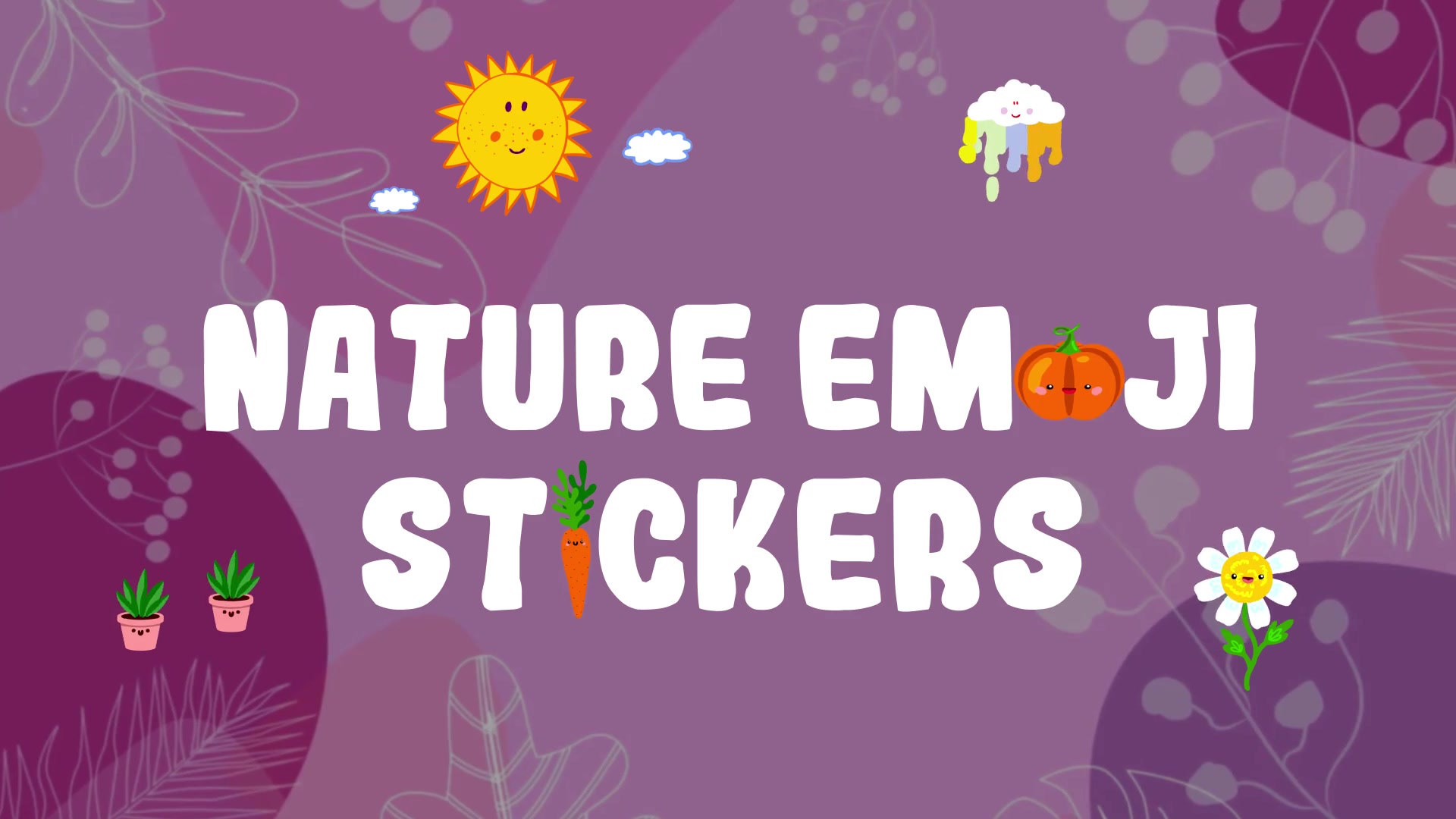 Nature Emoji Stickers Animations | Premiere Pro MOGRT Videohive 33610554 Premiere Pro Image 3