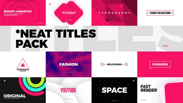 Neat Titles Pack - Download 24085958 Videohive
