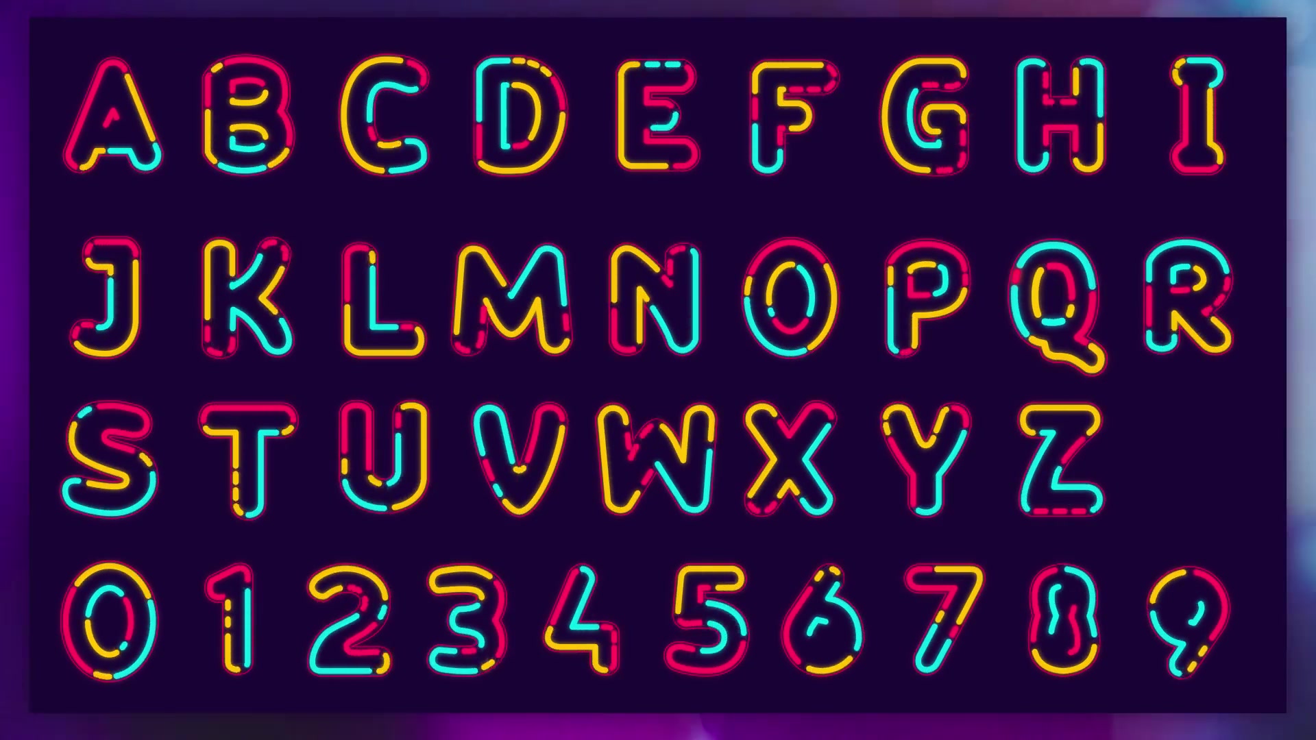 Neon Alphabet - Download Videohive 20933440