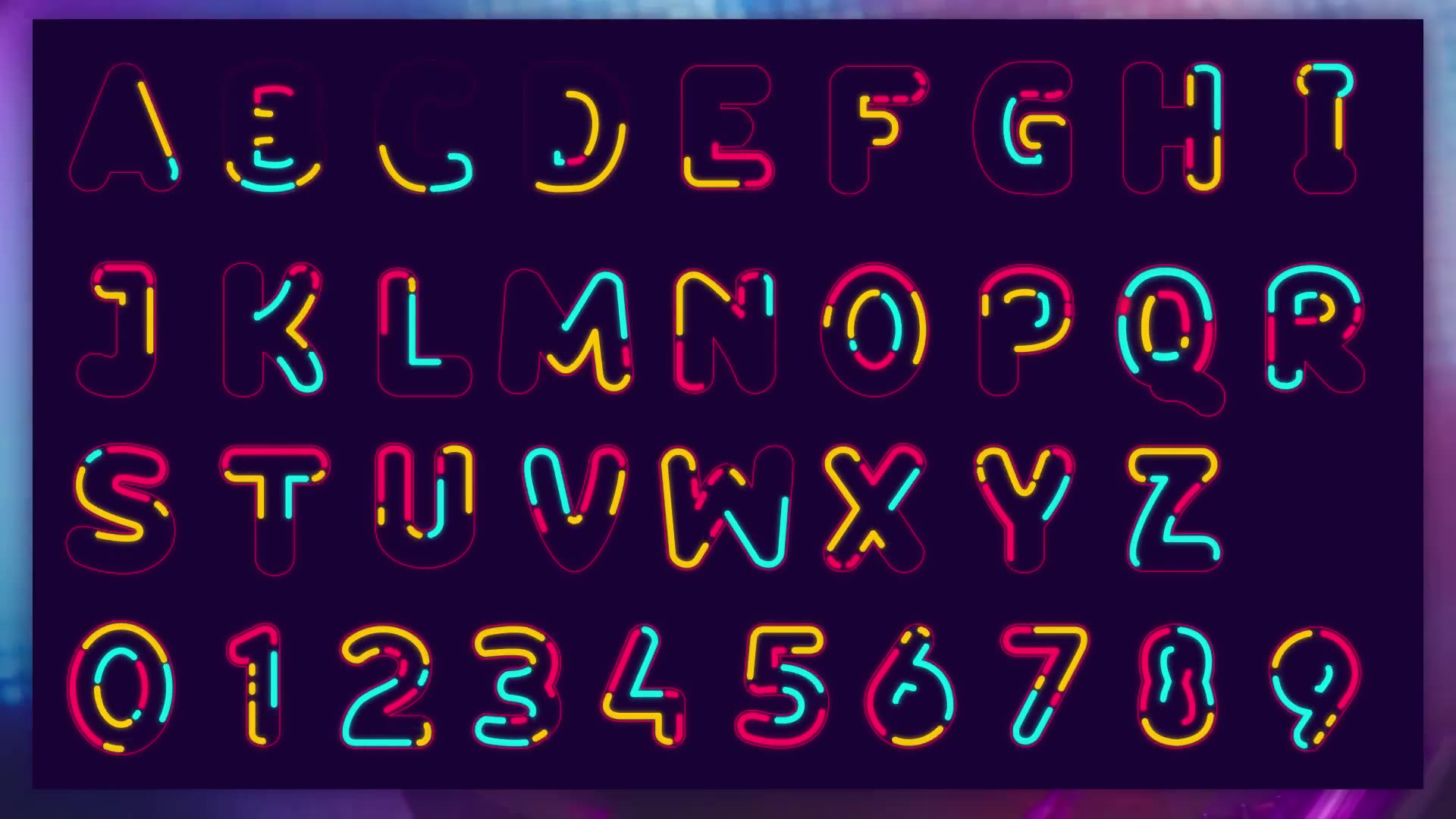 Neon Alphabet - Download Videohive 20933440