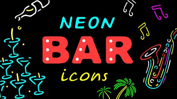 Neon Bar Icons - Videohive 11170747 Download