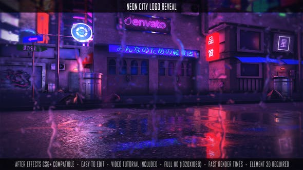 Neon City Logo Reveal - Videohive Download 27877026